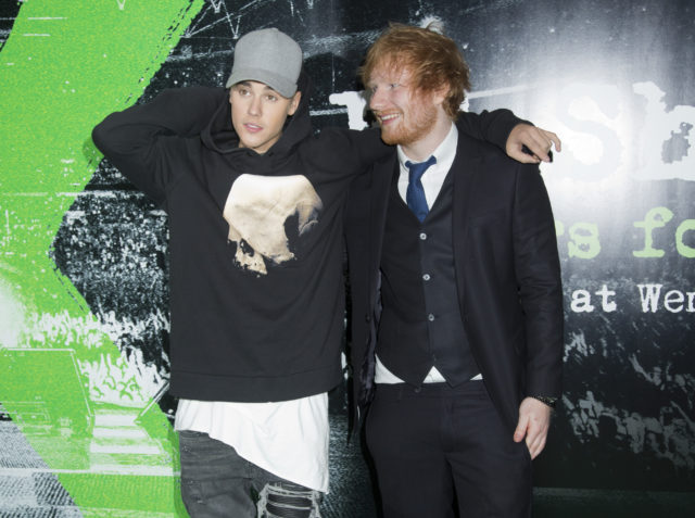 Justin Bieber and Ed Sheeran