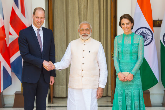 The Duke and Duchess of Cambridge meet Prime Minister of India Narenda Modi