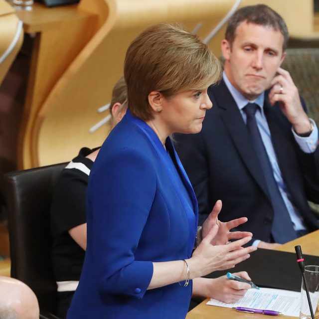 Ms Sturgeon addresses MSPs at Holyrood (Andrew Milligan/PA)