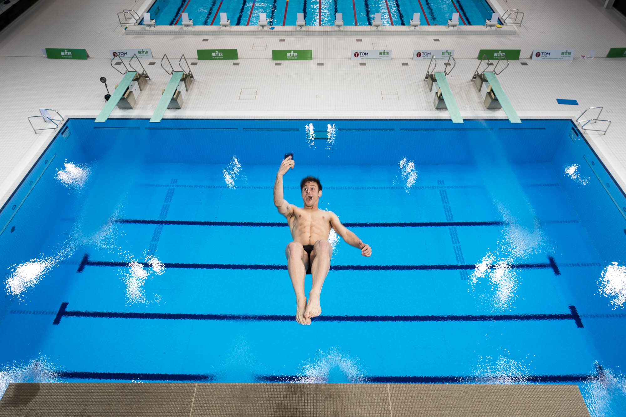 Tom Daley diving selfie