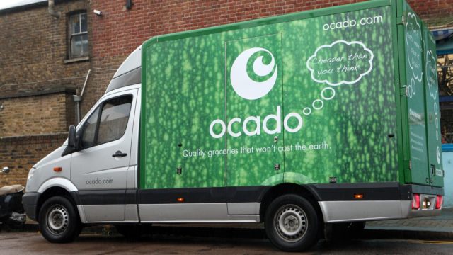 An Ocado home delivery van