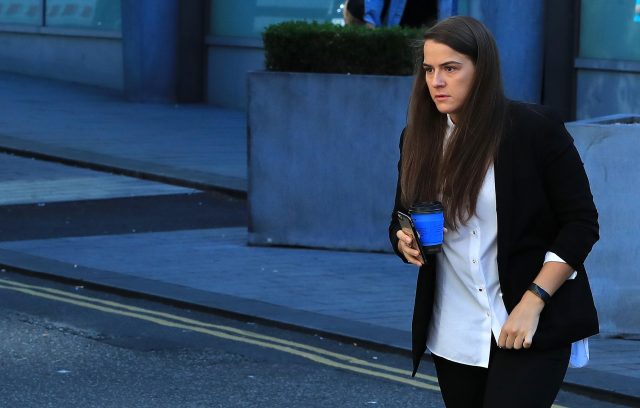 Gayle Newland arriving at Manchester Crown Court (Peter Byrne/PA)