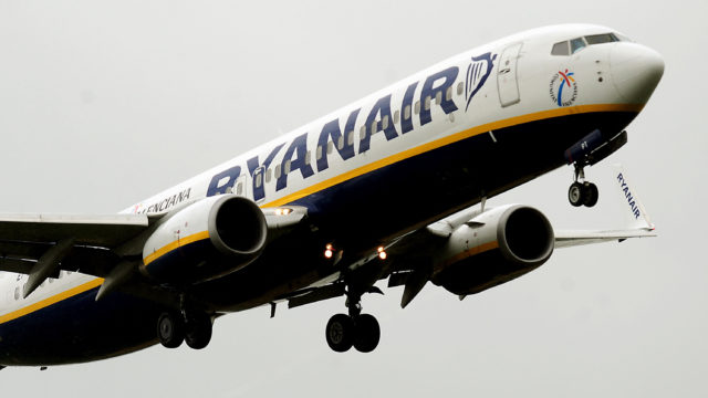 Ryanair's Glasgow Stansted service was temporarily suspended