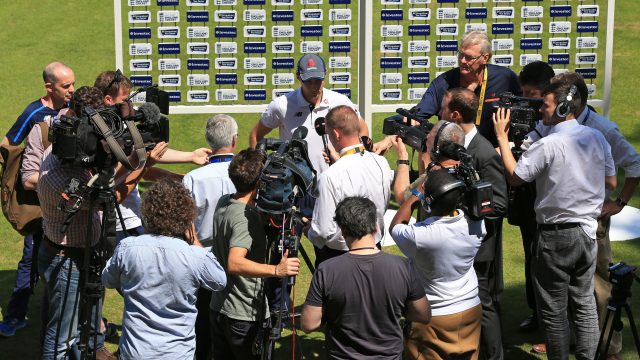 Joe Root speaks to the media ahead of the firsttest against South Africa at Lord's
