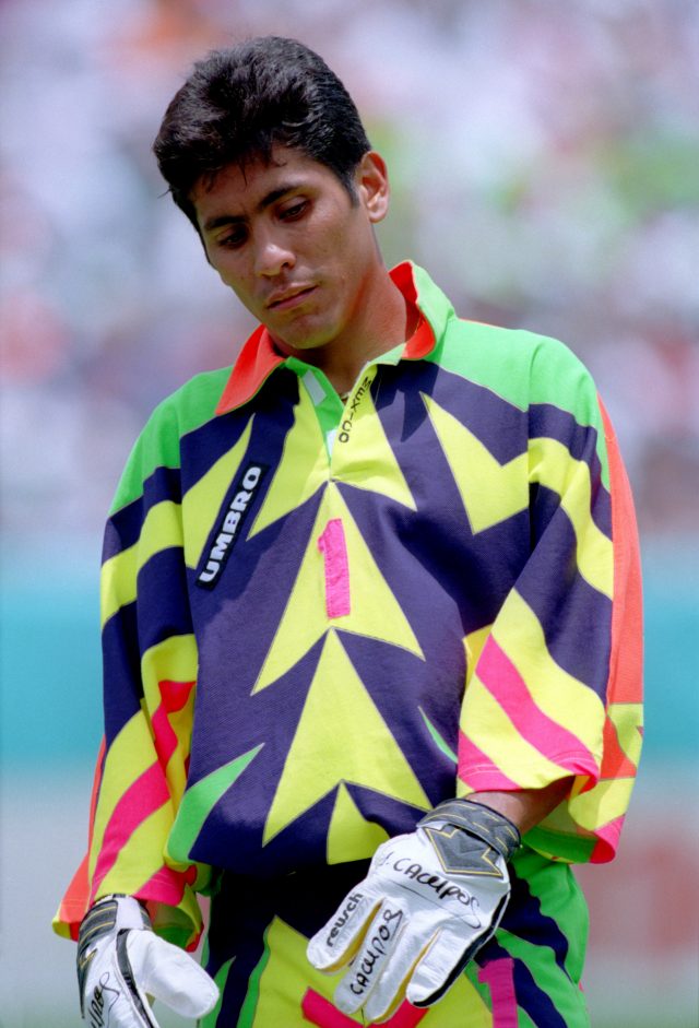 Mexico keeper Jorge Campos designed his kit for the 1994 World Cup
