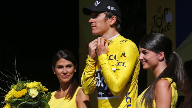 Geraint Thomas has worn the yellow jersey during this year's tour