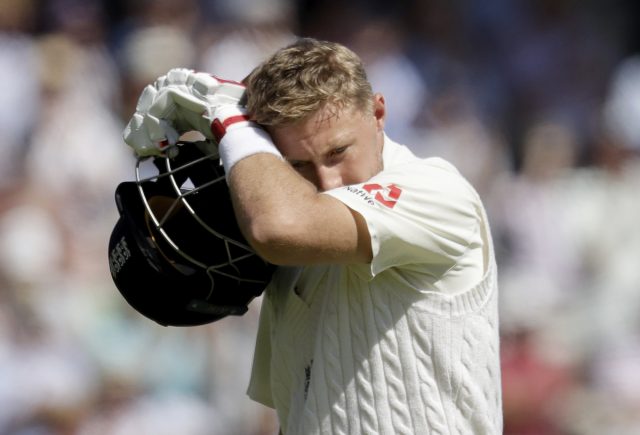 Joe Root after losing his wicket for 190 runs