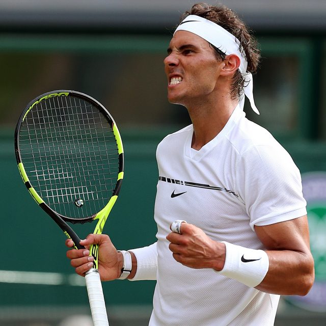 Rafael Nadal celebrates victory (Gareth Fuller/PA)