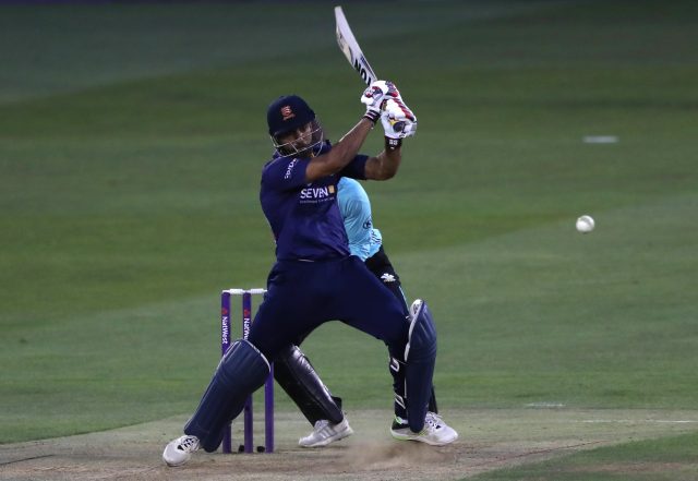 Ravi Bopara hits out during the NatWest T20 Blast match