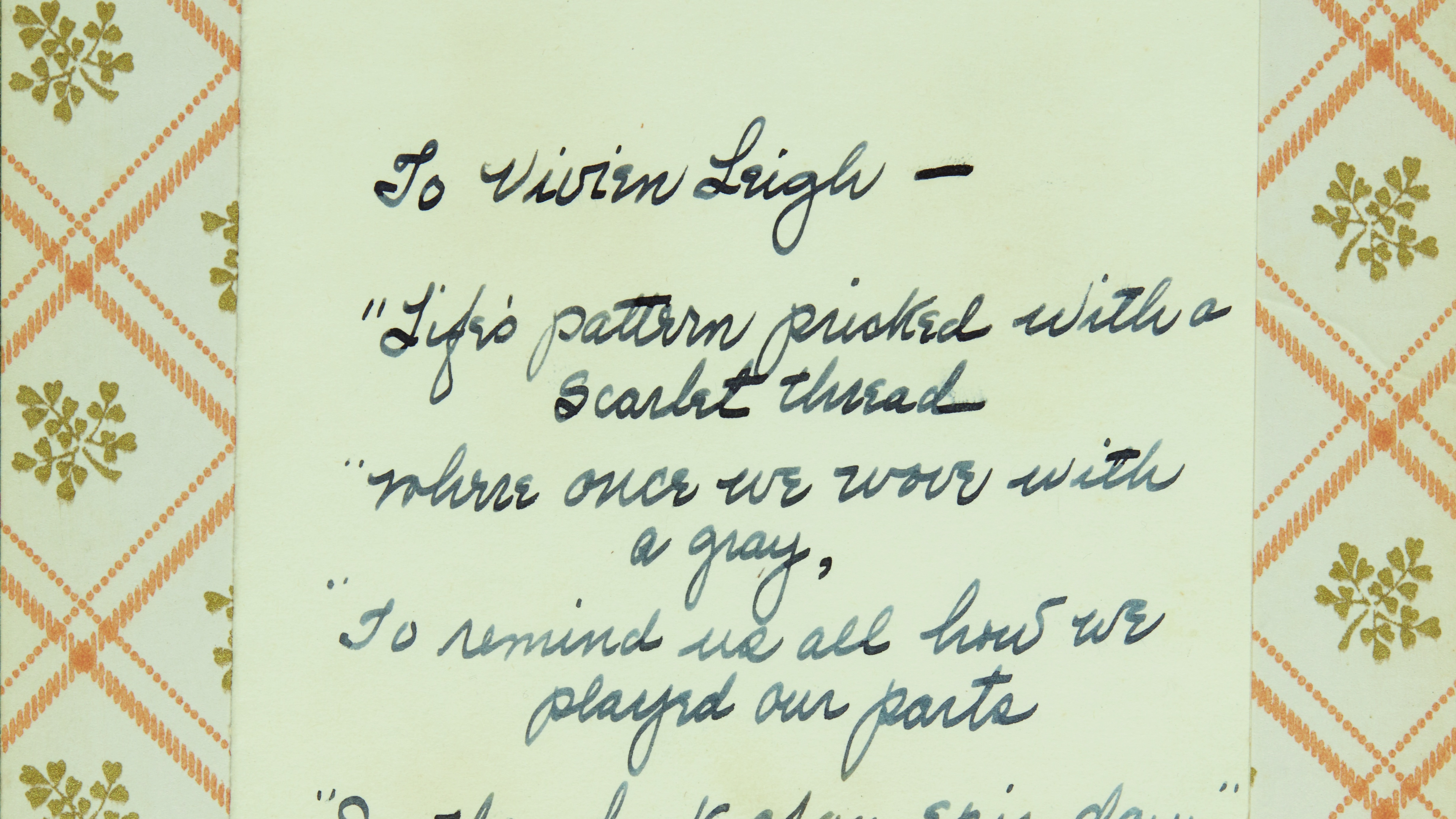 Margaret Michell inscribed Leigh's book with a poem (Sotheby's)