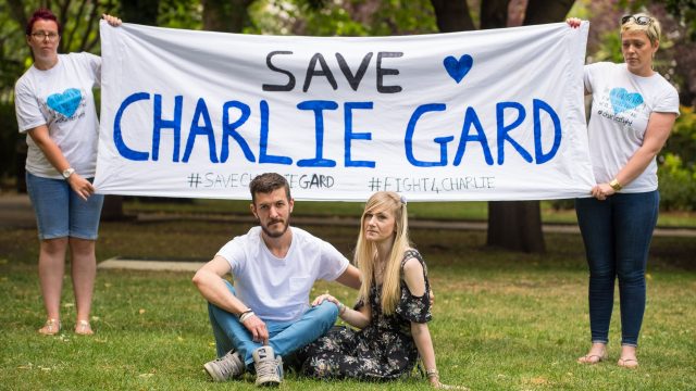 The parents of Charlie Gard, Connie Yates and Chris Gard, are back in court today (Dominic Lipinski/PA)