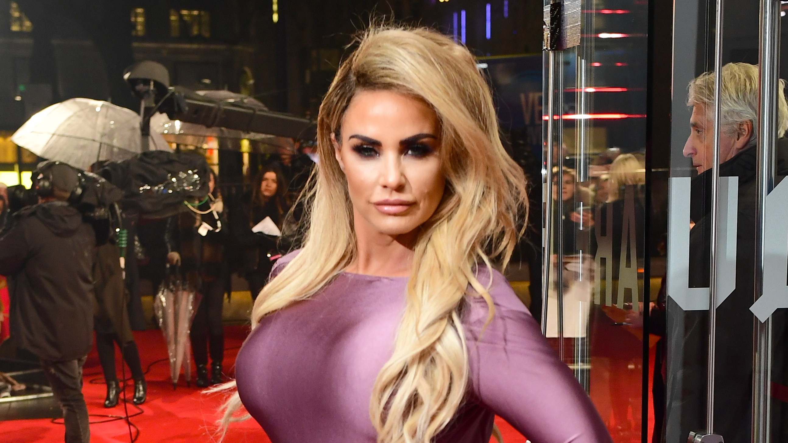 Katie Price arriving for the Fifty Shades Darker European Premiere held at Odeon Leicester Square (Ian West/PA)