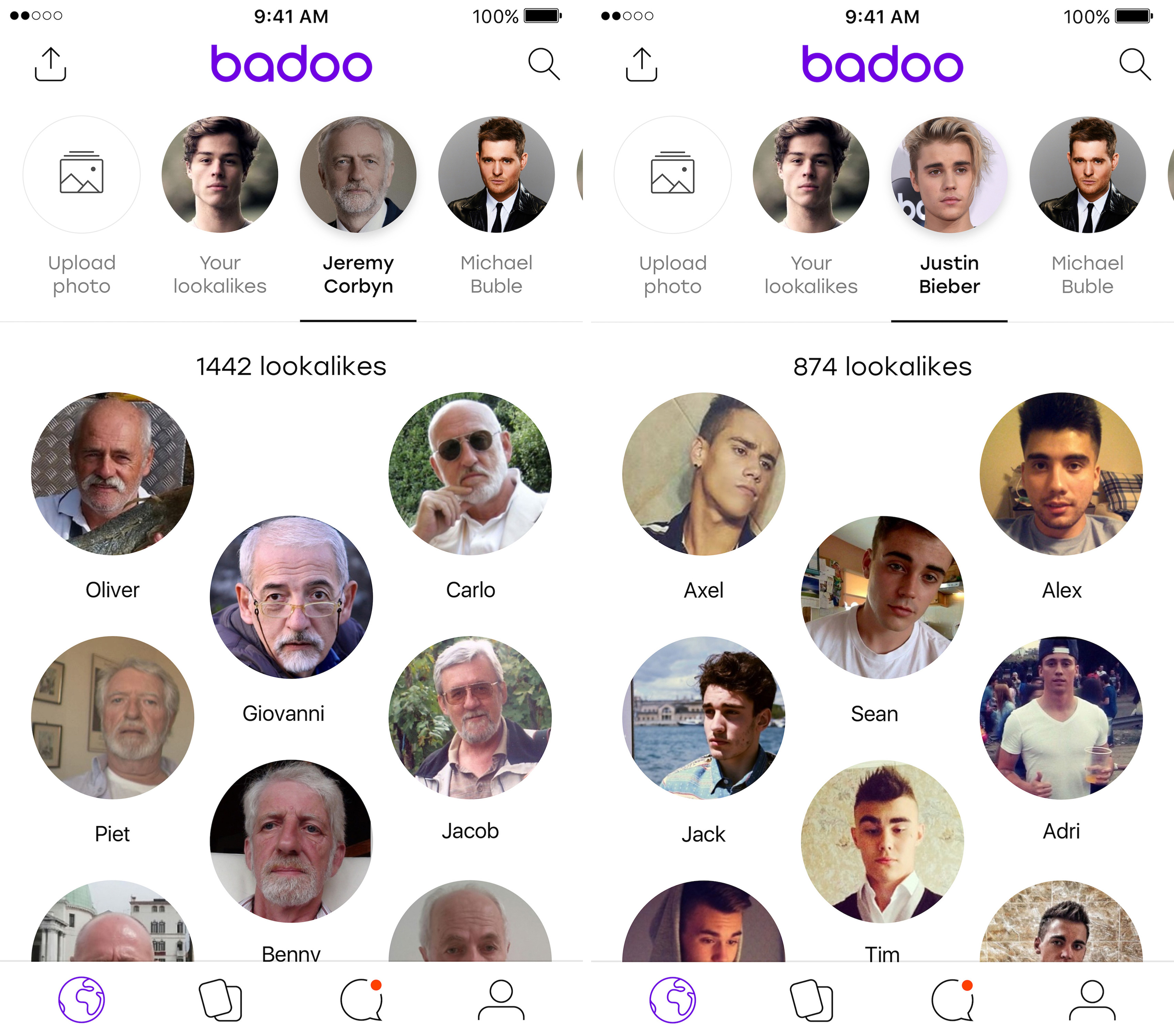 Celeb look alike dating app