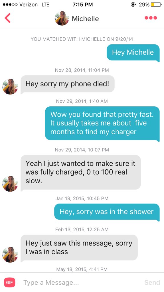 A Tinder conversation 