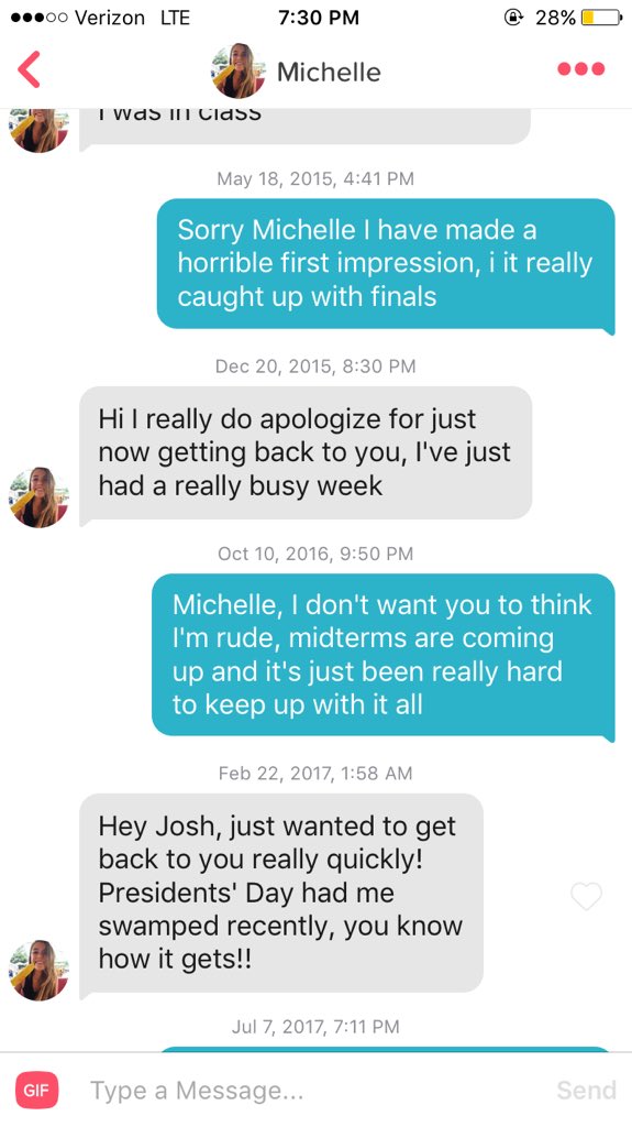 A Tinder conversation 