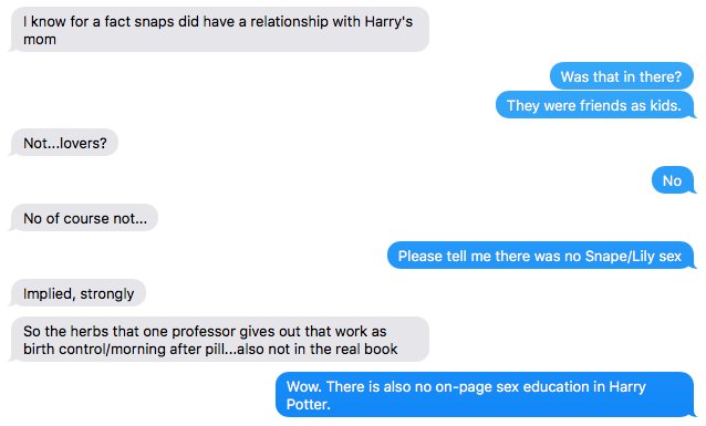 Snape and Lily and sex education at Hogwarts