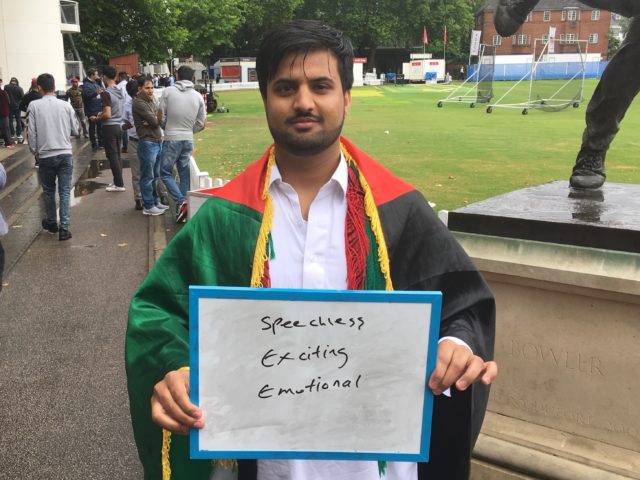 An Afghanistan cricket fan