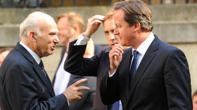 Sir Vince Cable with David Cameron when he was Prime Minister