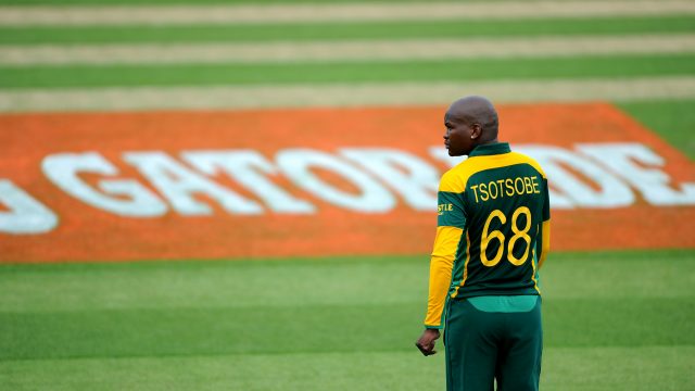 Lonwabo Tsotsobe is unlikely to play cricket again after being banned for eight years (Daniel Hambury/EMPICS Sport)