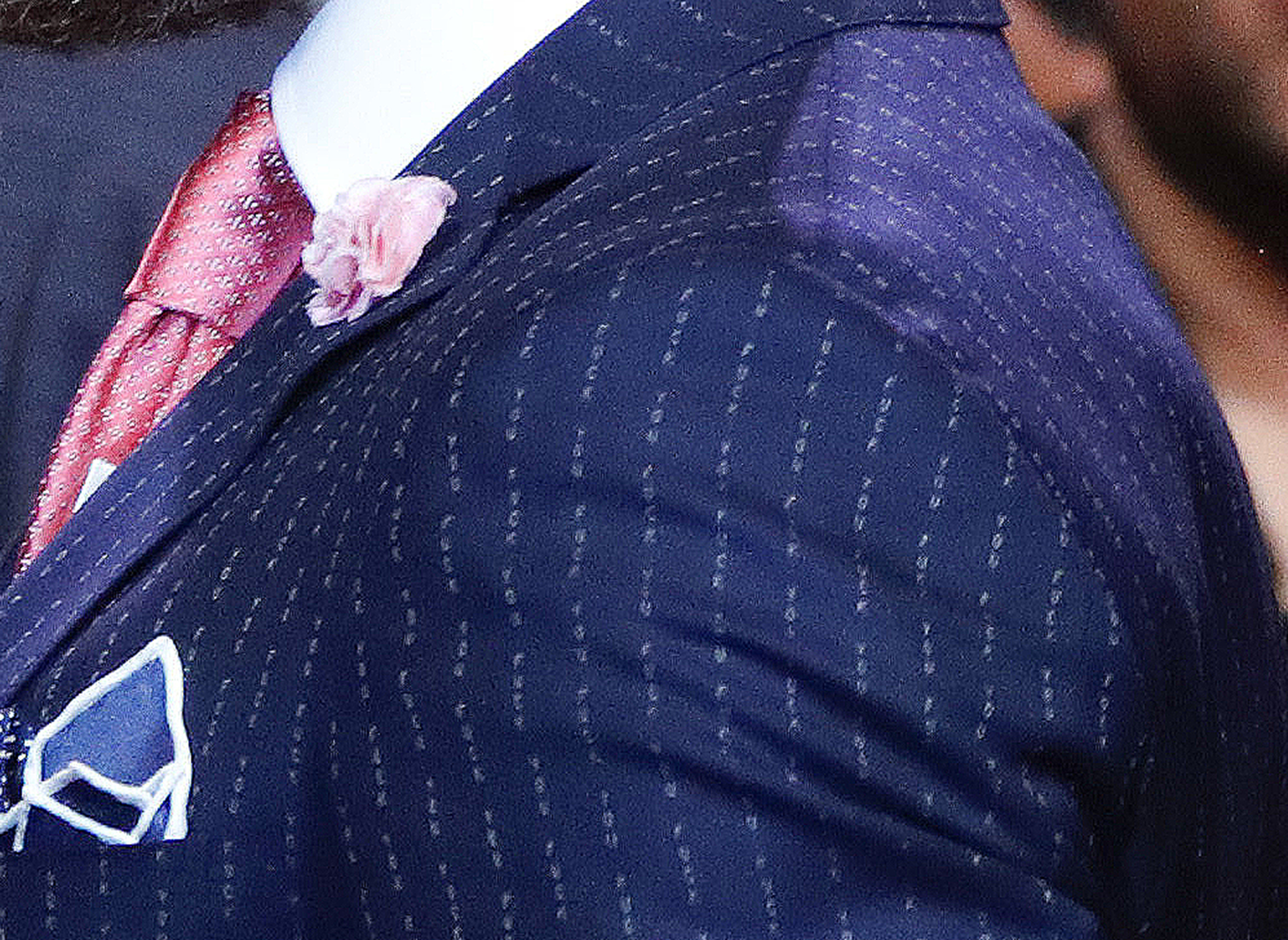 Did you spot the message hidden in the pinstripe of Conor McGregor’s custom suit?2480 x 1811
