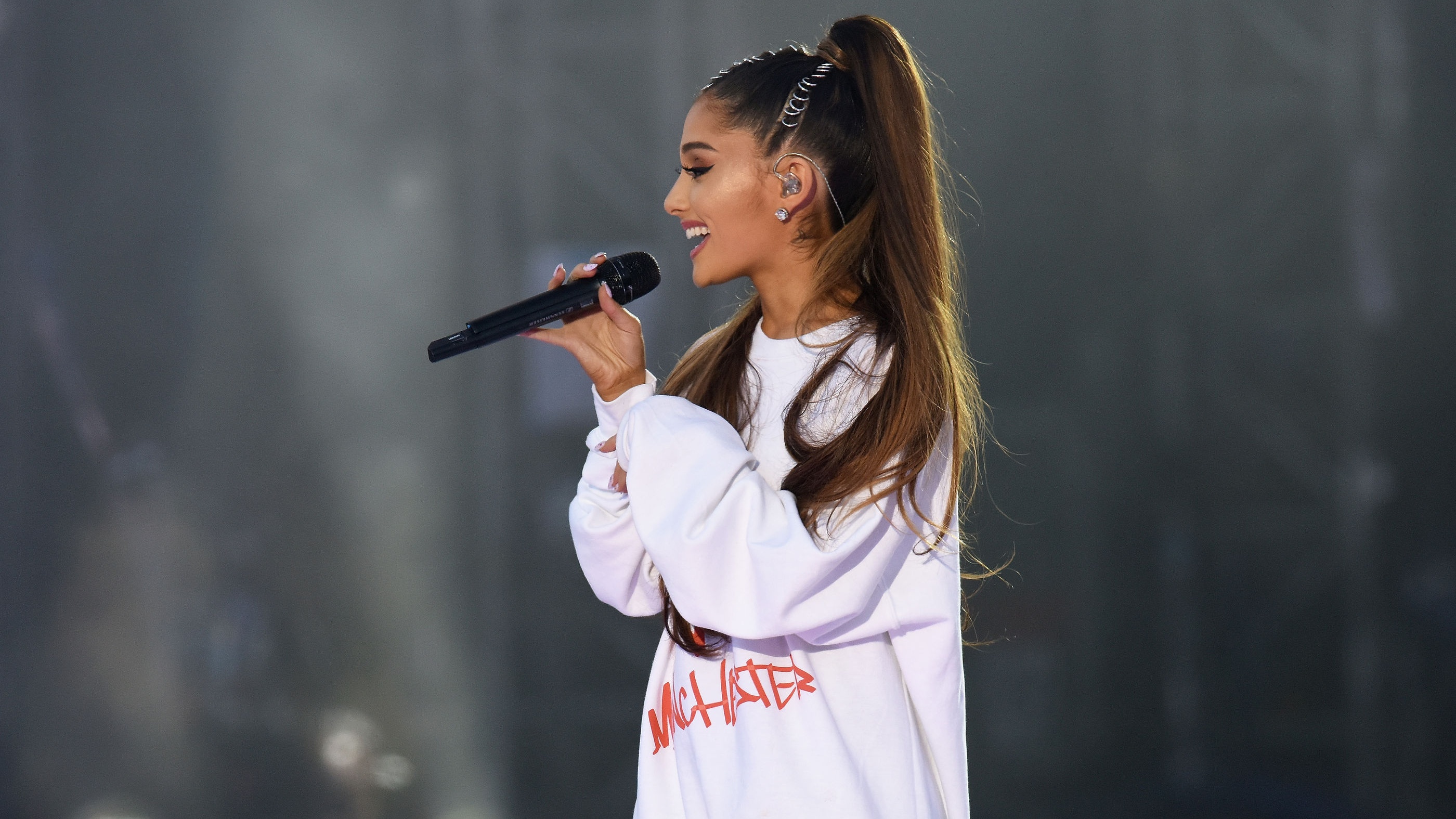 Ariana Grande performs at the One Love Manchester concert (Dave Hogan for One Love Manchester/PA)