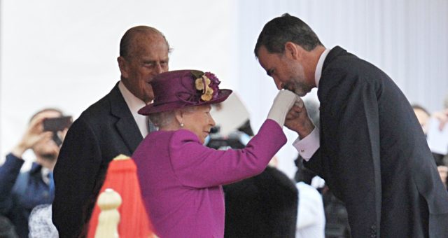The Queen meets King Felipe VI of Spain (Nick Ansell/PA)
