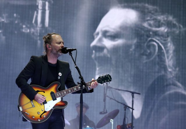 Thom Yorke from Radiohead performs on the main stage at TRNSMT festival in Glasgow.