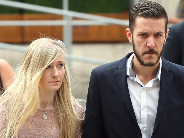 Charlie Gard's parents Connie Yates and Chris Gard outside court (Jonathan Brady/PA)
