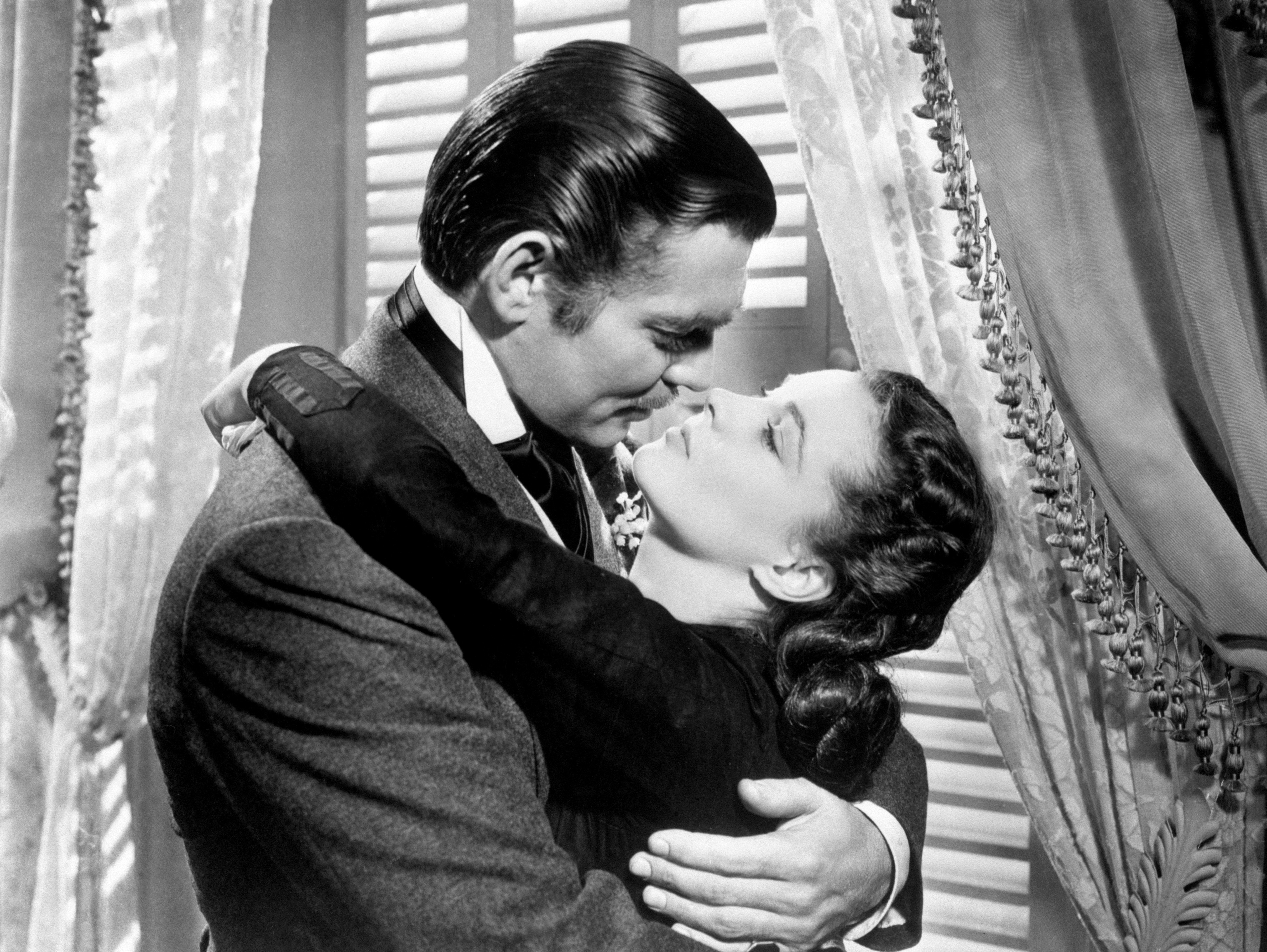 A scene from the movie Gone With The Wind, starring Clark Gable and Vivien Leigh (MGM/PA Archive/PA Images)