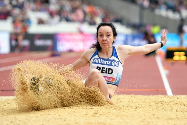 Great Britain's Stef Reid in the Women's Long Jump T44 Final during day two of the 2017 World Para Athletics Championships at London Stadium.