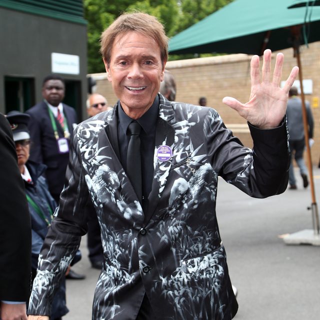 Sir Cliff wore a floral and black jacket (Gareth Fuller/PA)