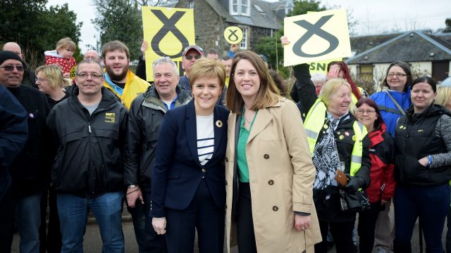 SNP leader Nicola Sturgeon meets Mid Fife and Glenrothes SNP candidate Jenny Gilruth
