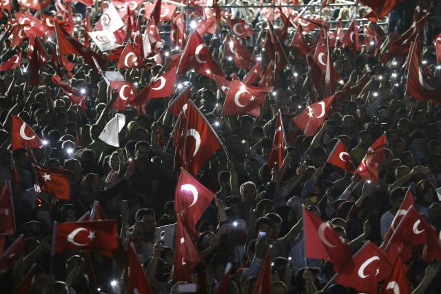 People mark the anniversary of the failed coup attempt