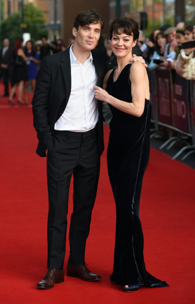 Cillian Murphy with his Peaky Blinders co-star Helen McCrory (Joe Giddens/PA)