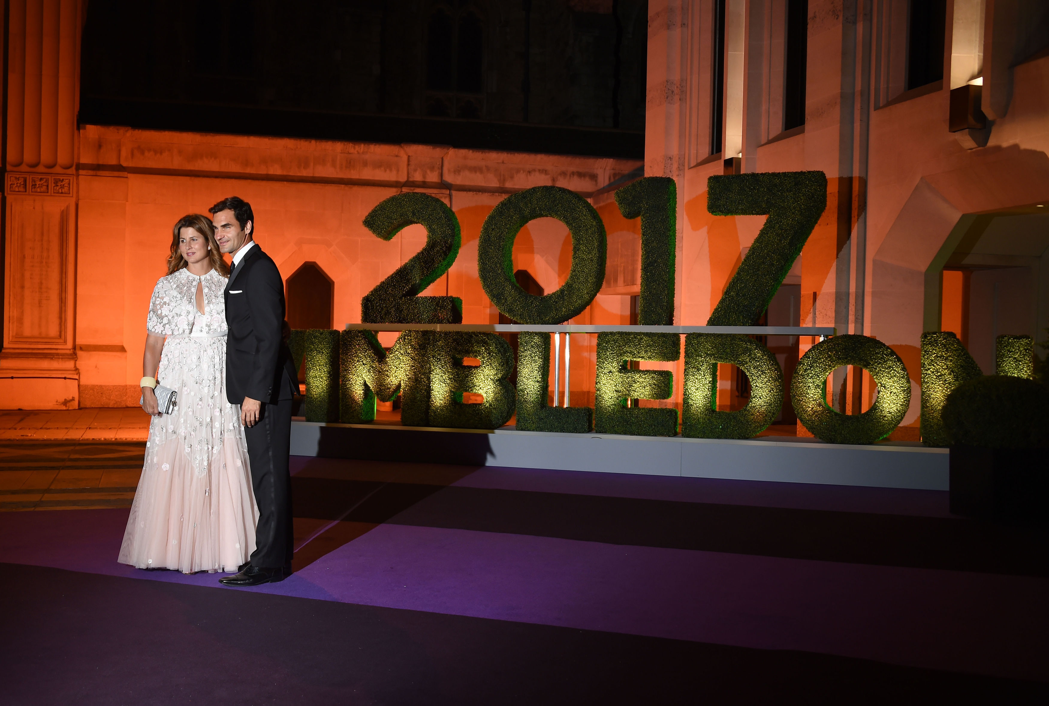 Roger and Mirka Federer arriving at the Wimbledon Champions Dinner 2017, at the Guildhall, London.