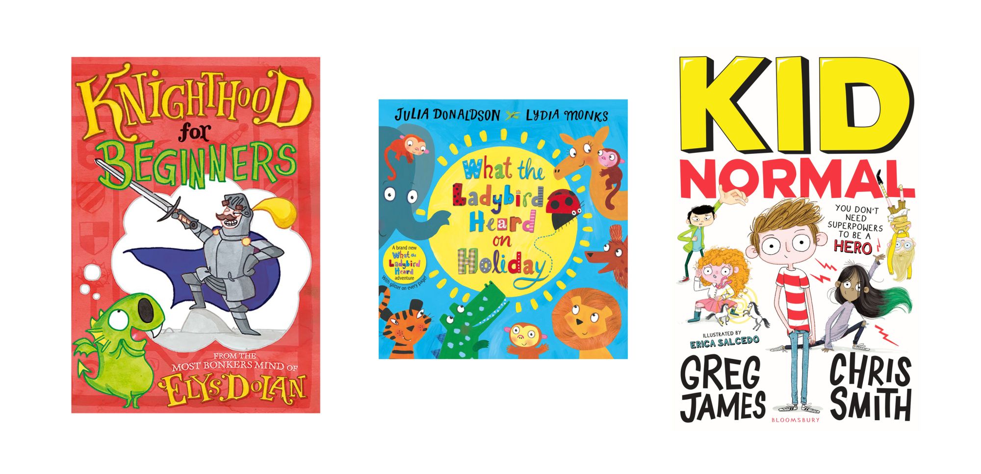 Three children's books by Elys Dolan, Julia Donaldson and Lydia Monks, and Greg James and Chris Smith (Oxford University Press/Macmillan Children's Books/Bloomsbury Childrens/PA)