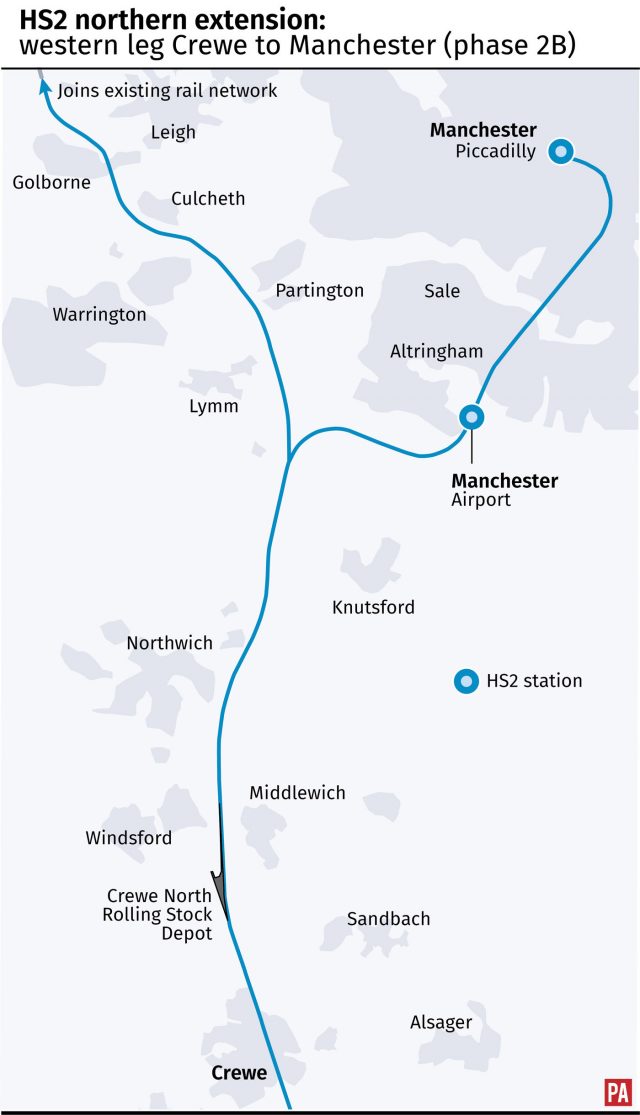 The HS2 route