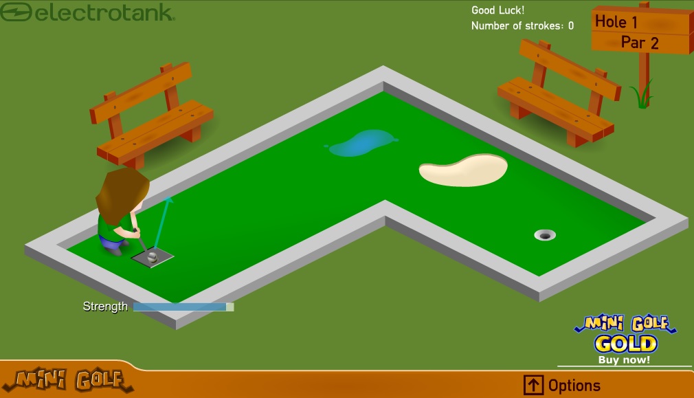 Retro computer game: Mini Golf