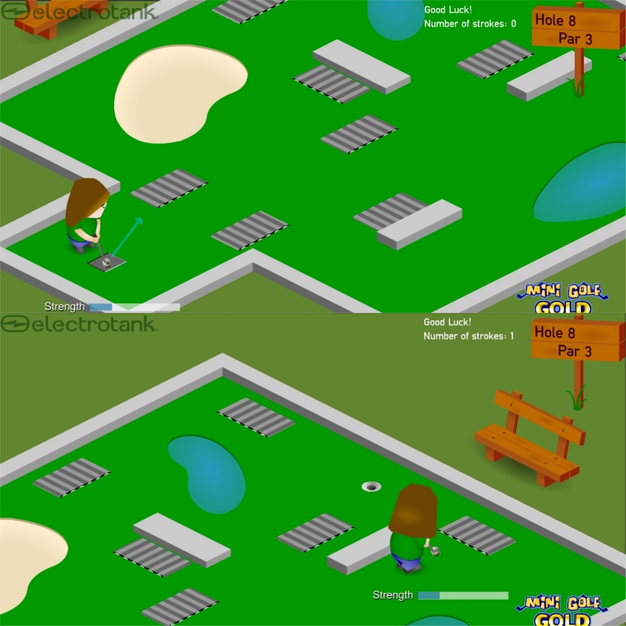 Retro computer game: Mini Golf
