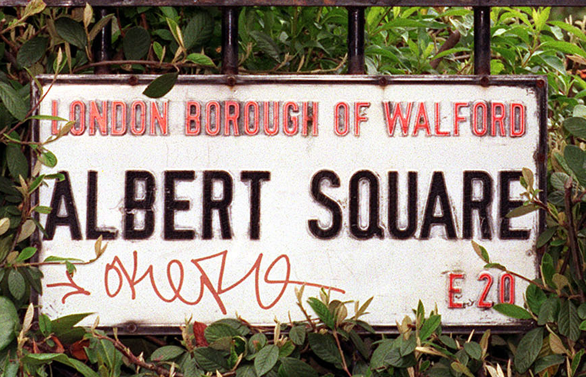 Albert Square street sign