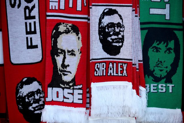 Manchester United scarves for sale at Old Trafford 