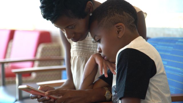 Zion Harvey with his mother Pattie Ray