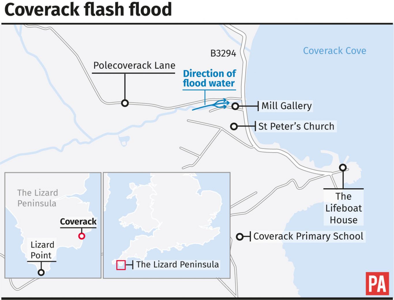 Coverack flash flood