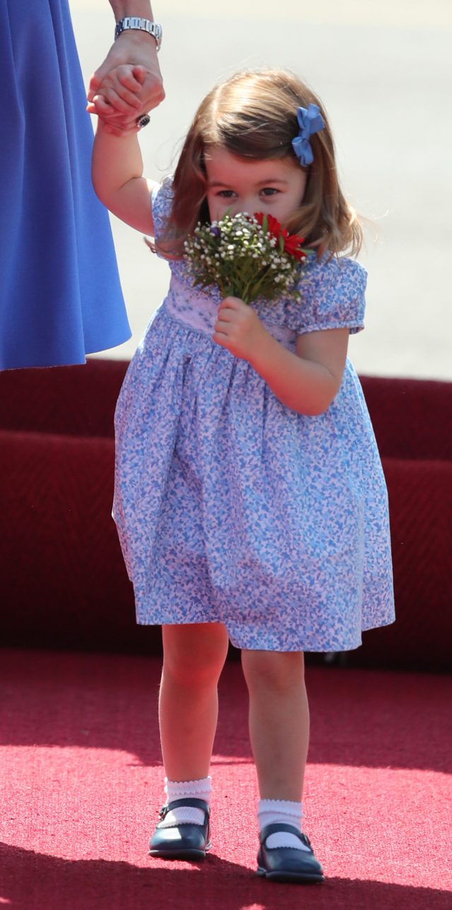 Princess Charlotte arriving at Berlin Airport in Germany