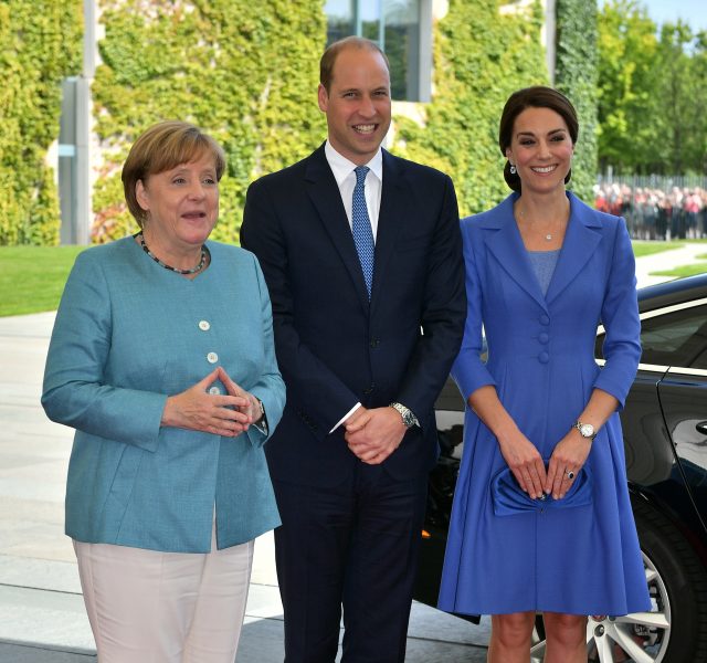 The Duke and Duchess of Cambridge with German Chancellor Angela Merkel