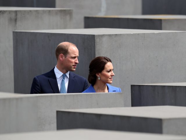The visitors also paid their respect at the Holocaust Memorial (Jane Barlow/PA)