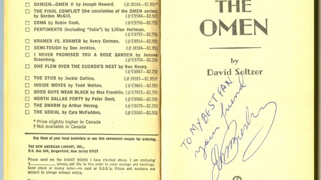 A signed copy of the book The Omen by Elvis is also being sold by auction