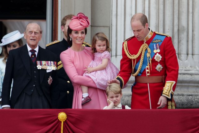 Prince George with his family on the balcony of Buckingham Palace 