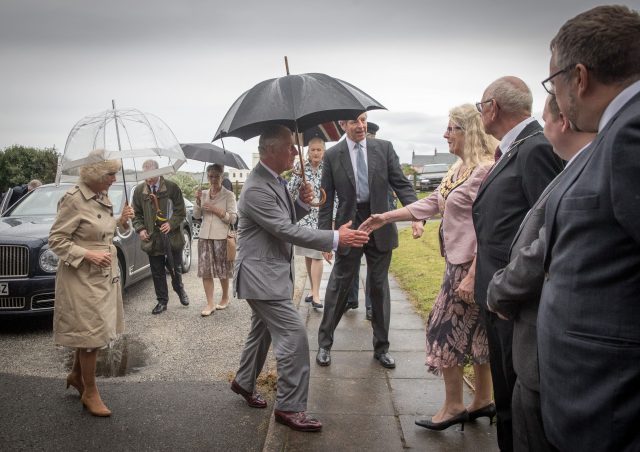 The Prince of Wales and Duchess of Cornwall arrive at Newquay Fire Station (Matt Cardy/PA)
