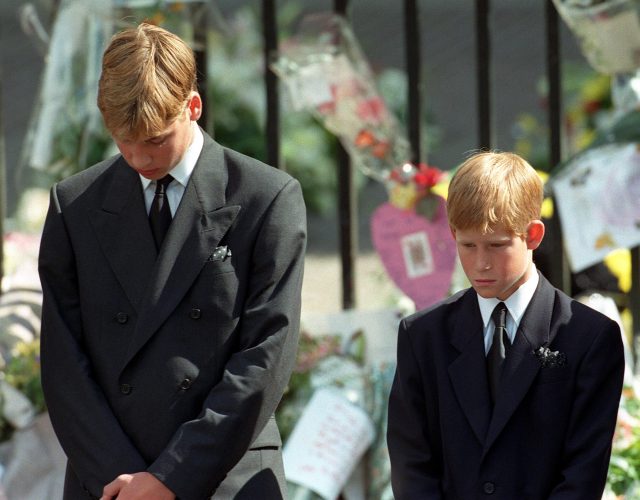 William and Harry at their mother's funeral. (Adam Butler/PA)